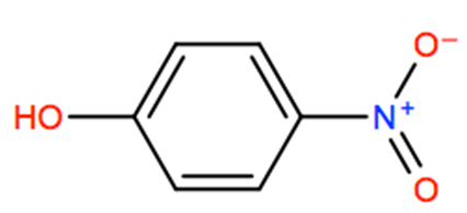 Structural representation of 4-Nitrophenol