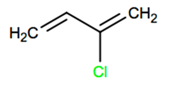 Structural representation of Chloroprene