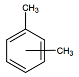 Structural representation of Xylene (mixed isomers)