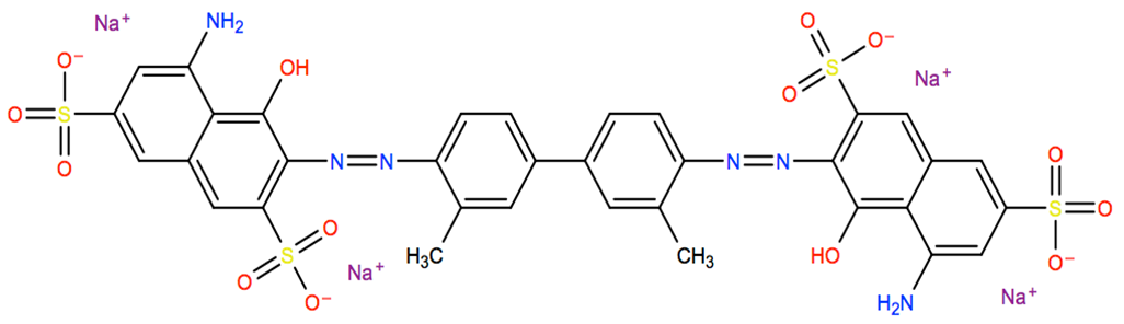 Structural representation of Trypan blue