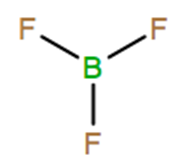 Structural representation of Boron trifluoride