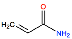 Structural representation of Acrylamide